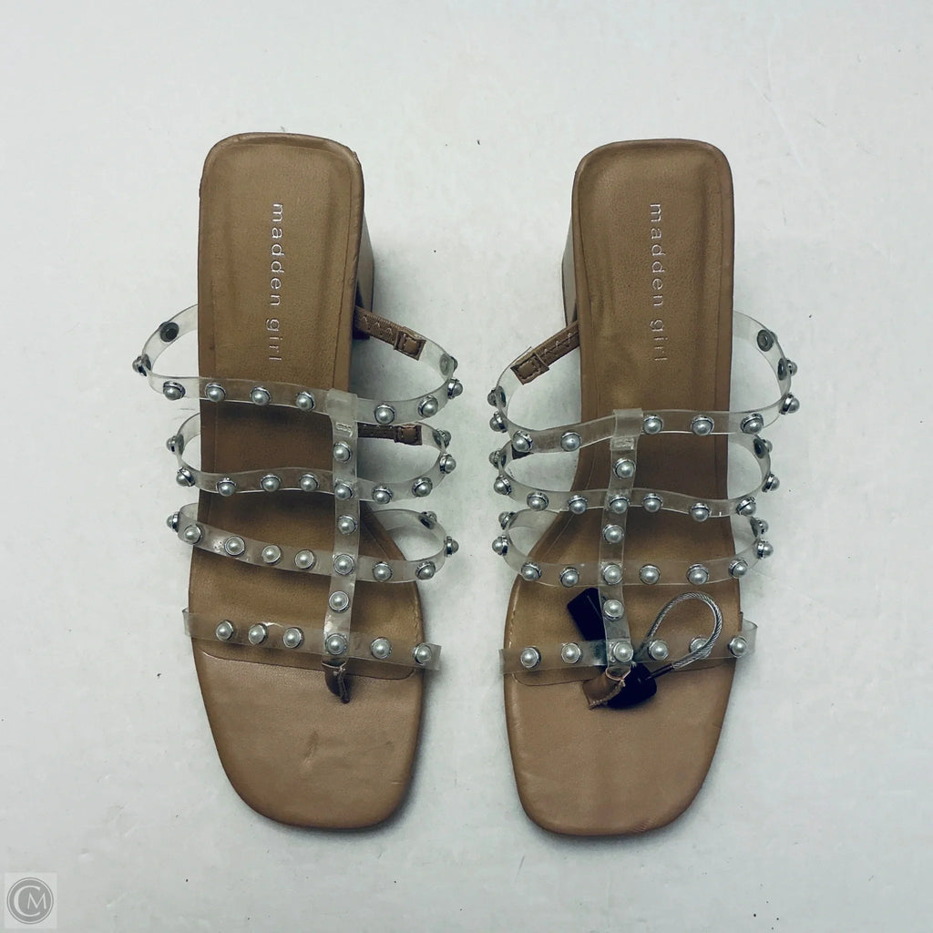 Sandals Heels Block By Madden Girl In Clear, Size: 8.5