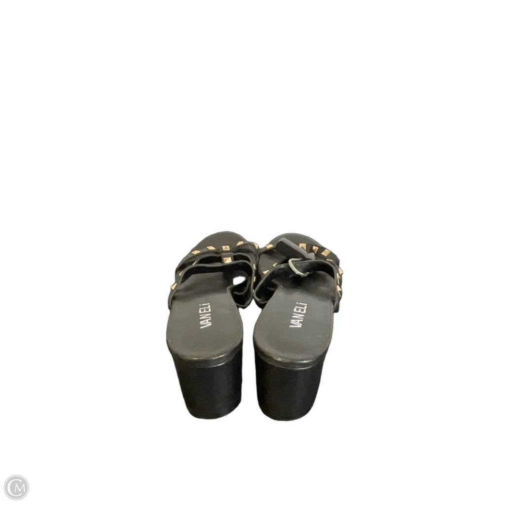 Sandals Heels Block By Vaneli In Black, Size: 9.5