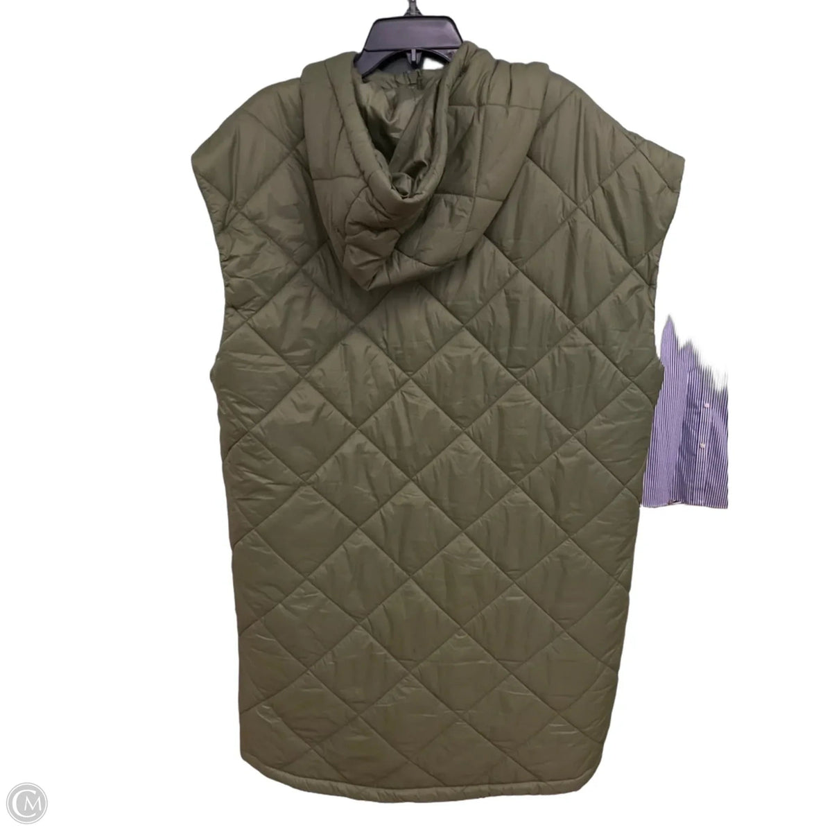 Vest Puffer & Quilted By White Mark In Green, Size: 2x