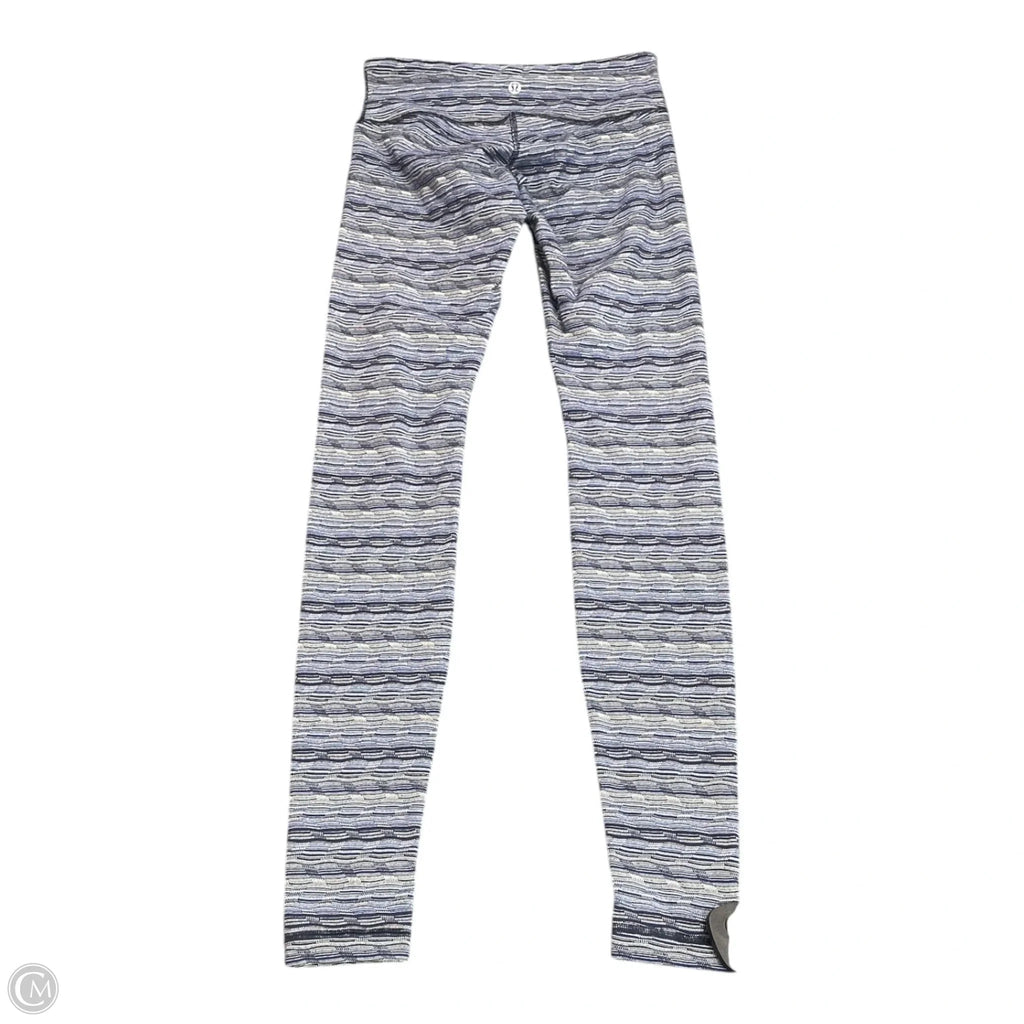 Athletic Leggings By Lululemon In Blue & White, Size: 4