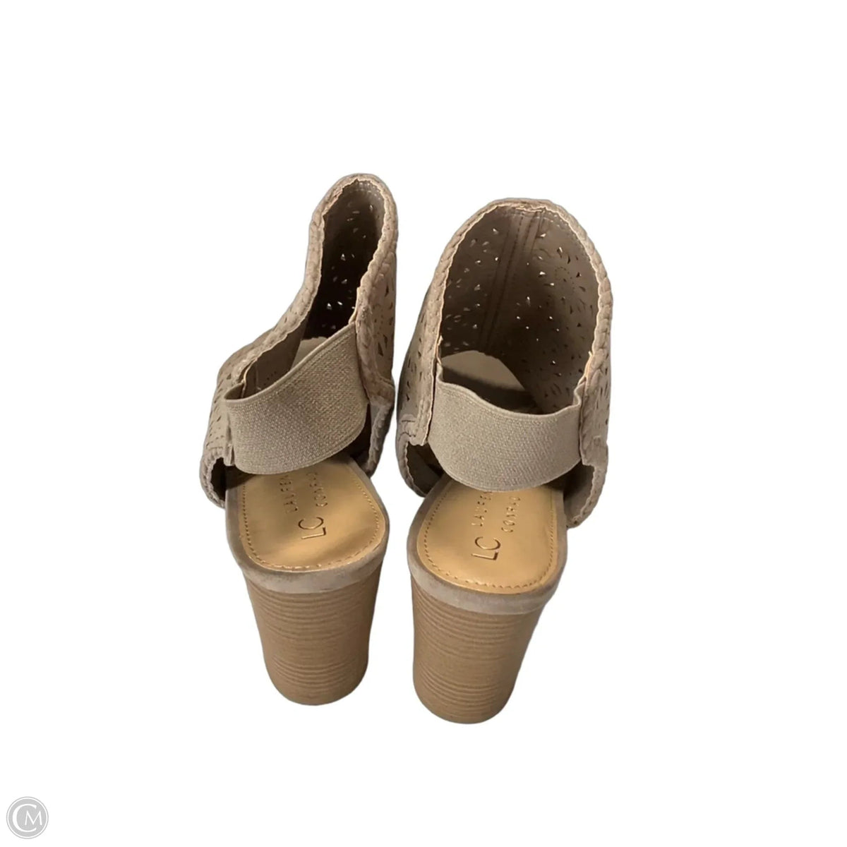 Sandals Heels Block By Lc Lauren Conrad In Taupe, Size: 8