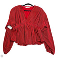 Blouse Long Sleeve By Abercrombie And Fitch In Red, Size: L