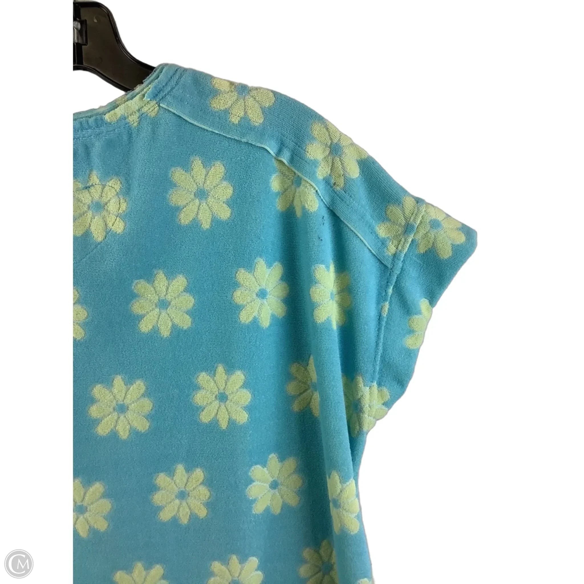 Dress Casual Short By Umgee In Blue & Yellow, Size: S