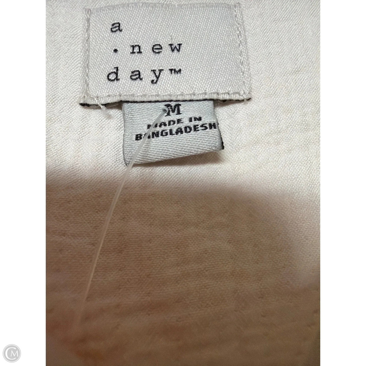 Top Sleeveless By A New Day In Cream, Size: M