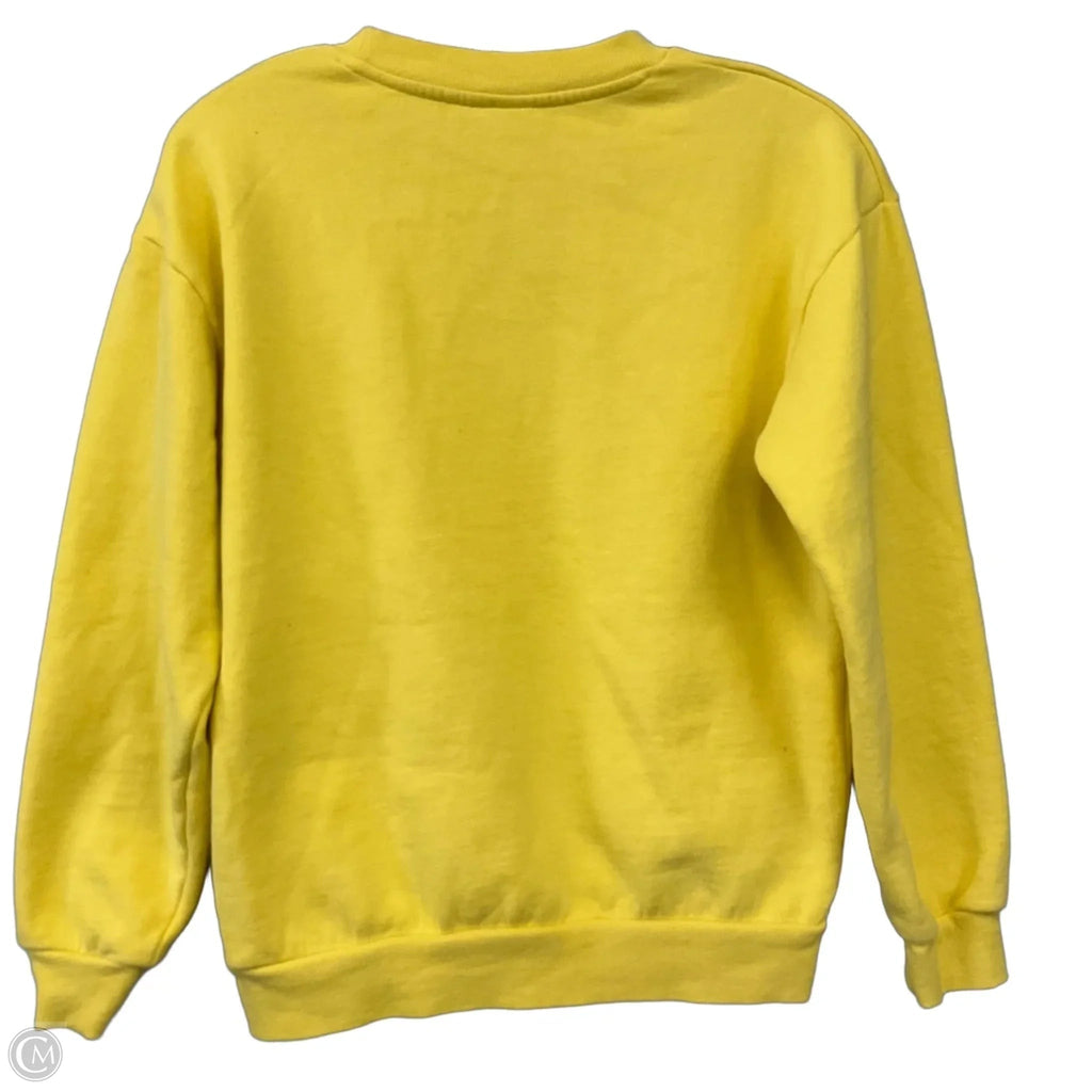 Sweatshirt Crewneck By Disney In Yellow, Size: Xs