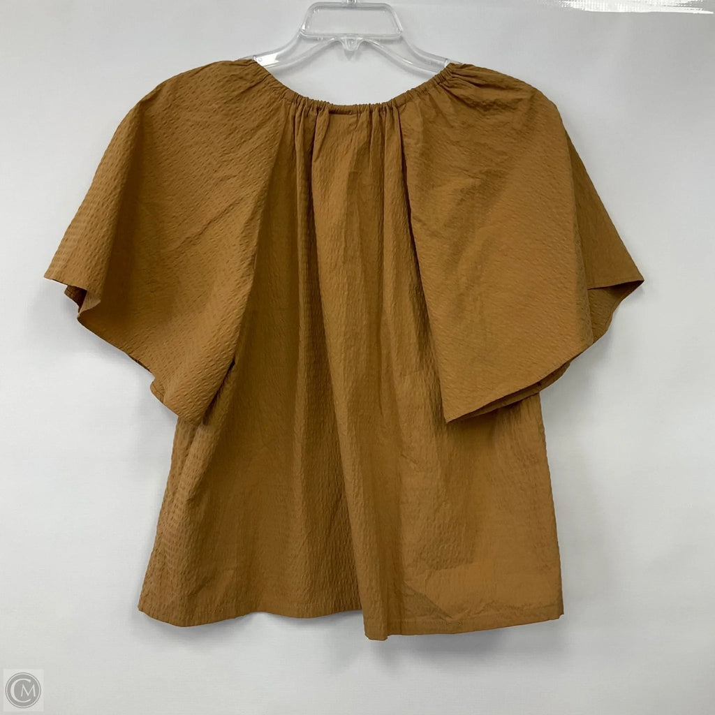 Top Short Sleeve By A New Day In Brown, Size: Xs