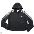 Athletic Top Long Sleeve Hoodie By Adidas In Black, Size: L
