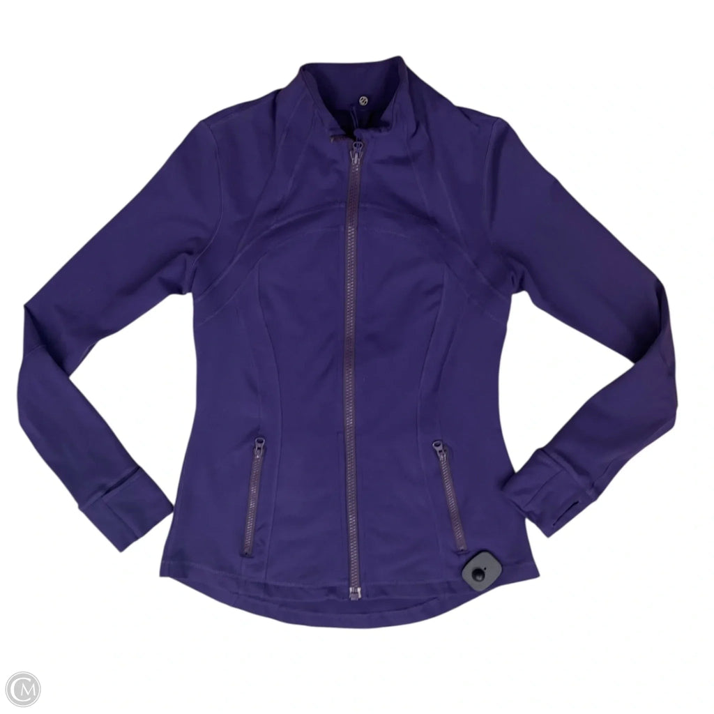 Athletic Jacket By Lululemon In Purple, Size: Xs