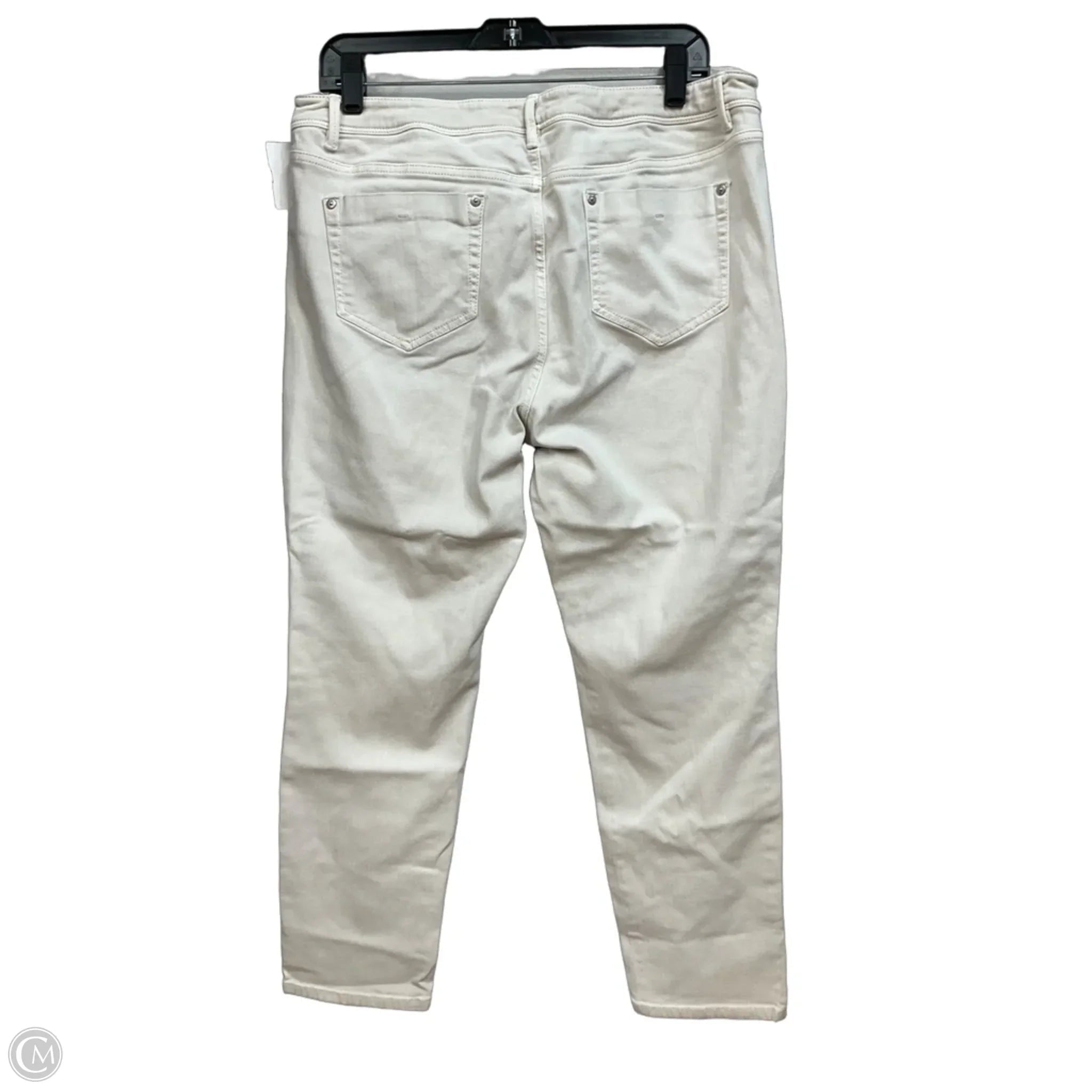 Jeans Skinny By J. Jill In Cream Denim, Size: 14
