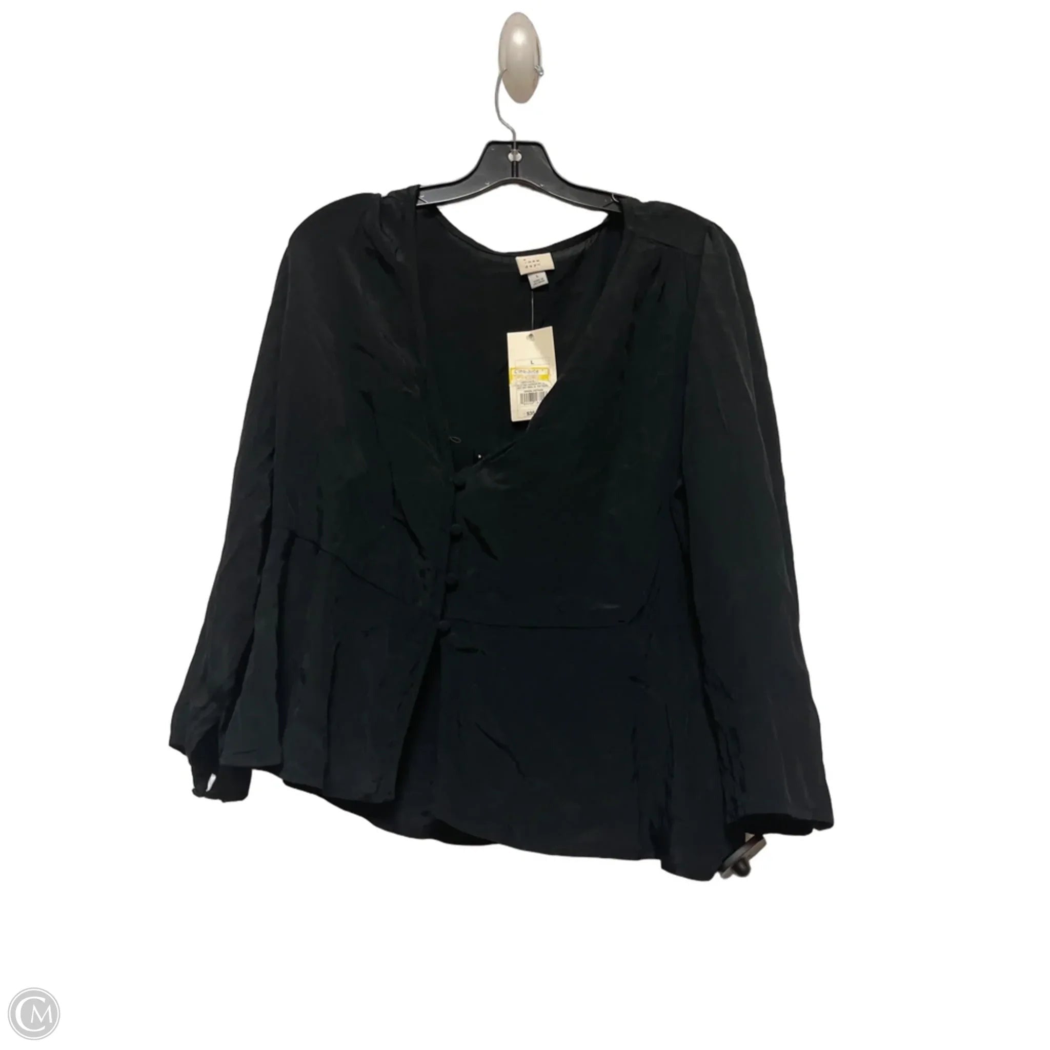 Top Short Sleeve By A New Day In Black, Size: L