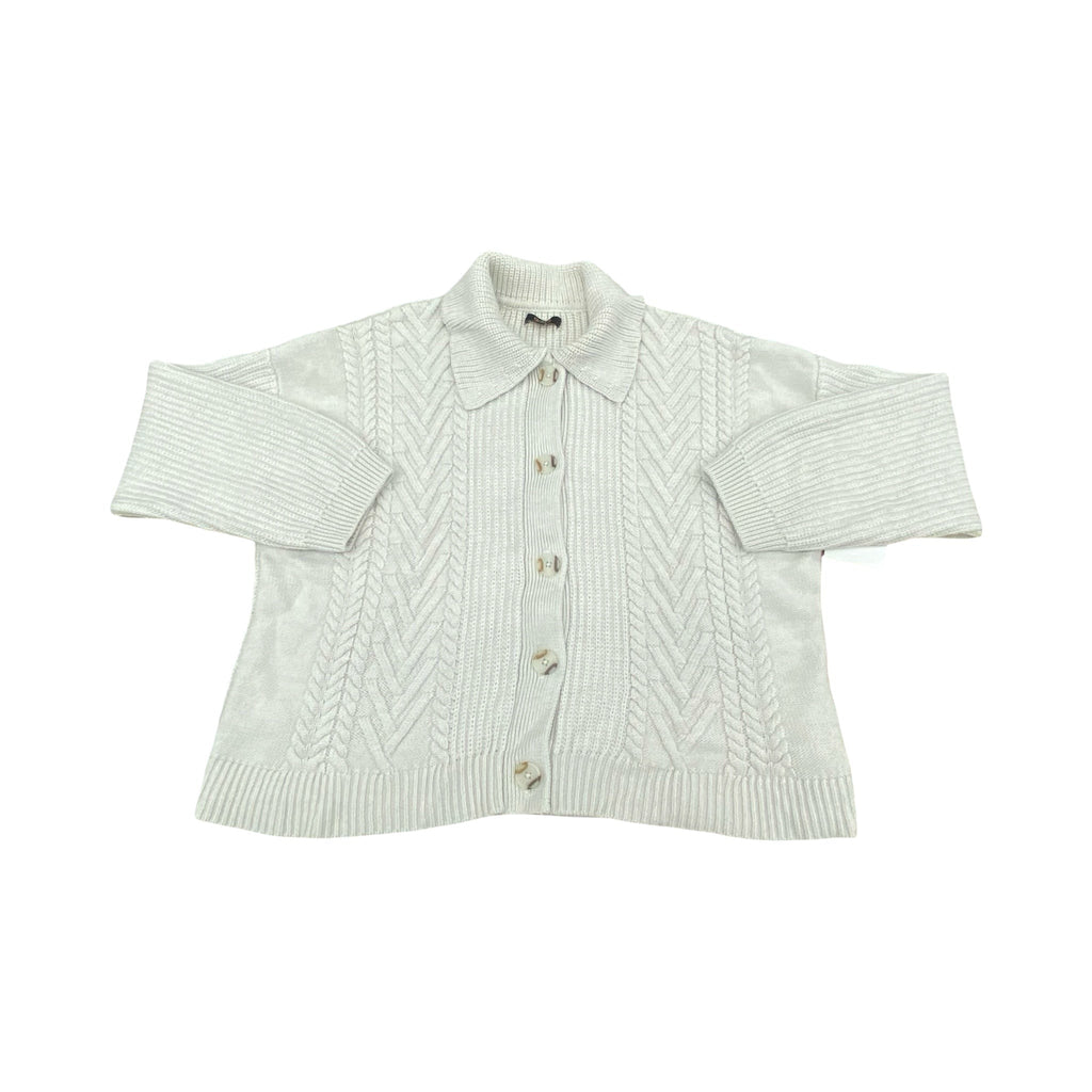 Sweater Cardigan By Quince In Ivory, Size:M