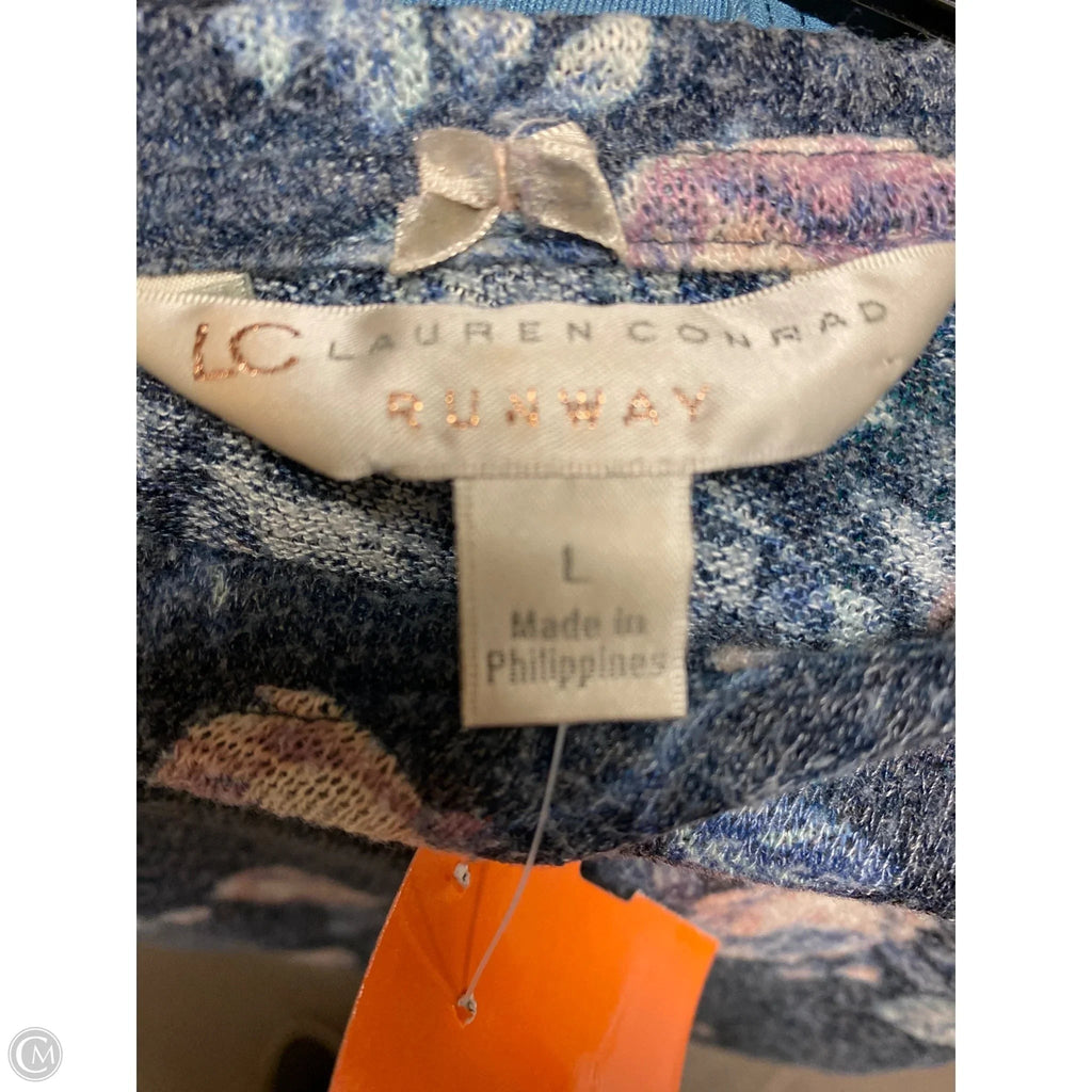 Top Short Sleeve By Lc Lauren Conrad In Blue, Size: L
