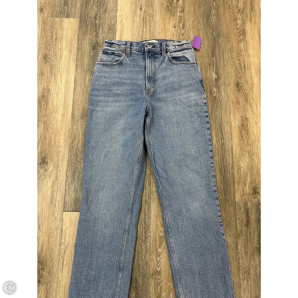 Jeans Straight By Abercrombie And Fitch In Blue Denim, Size: 4l