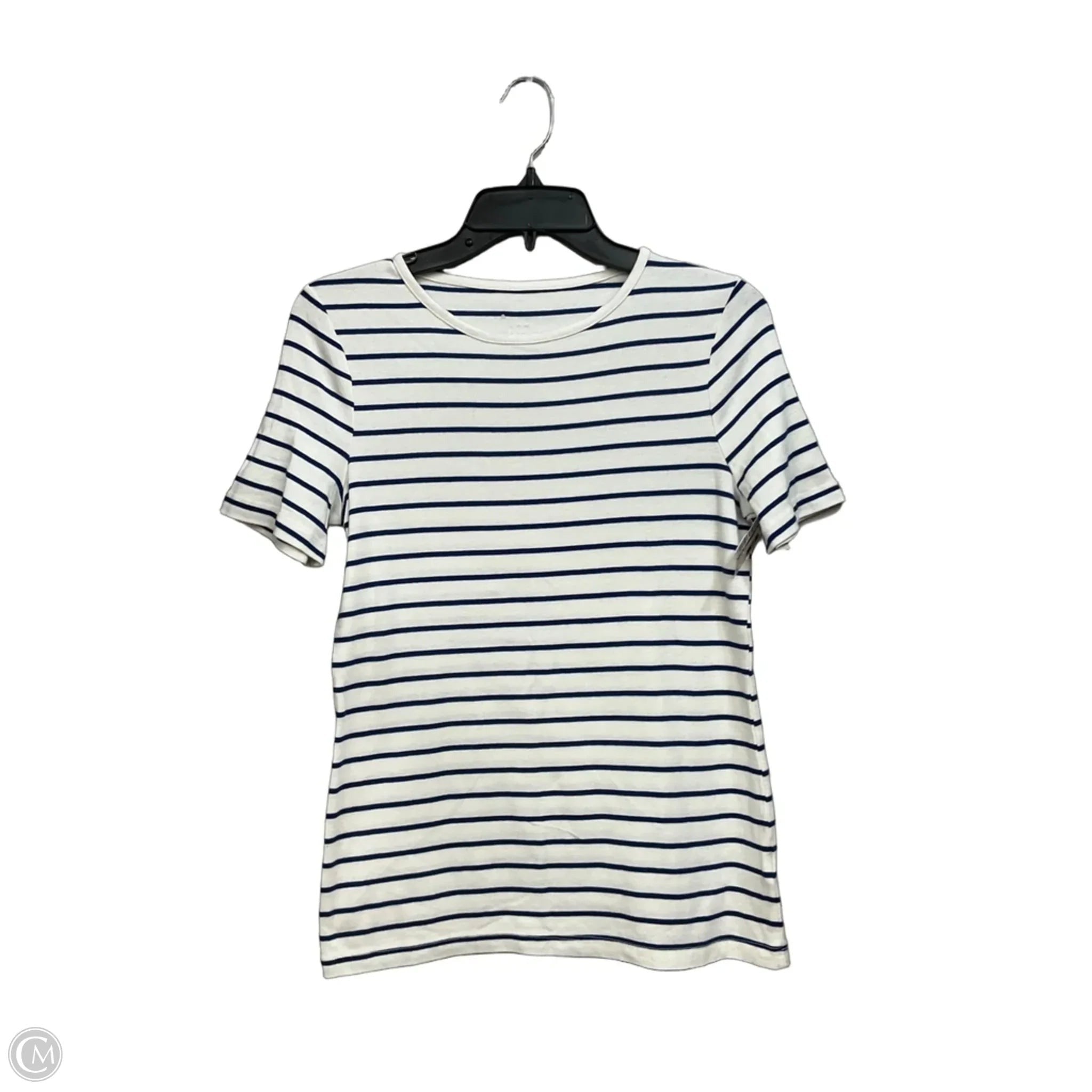 Top Short Sleeve Basic By A New Day In Striped Pattern, Size: S