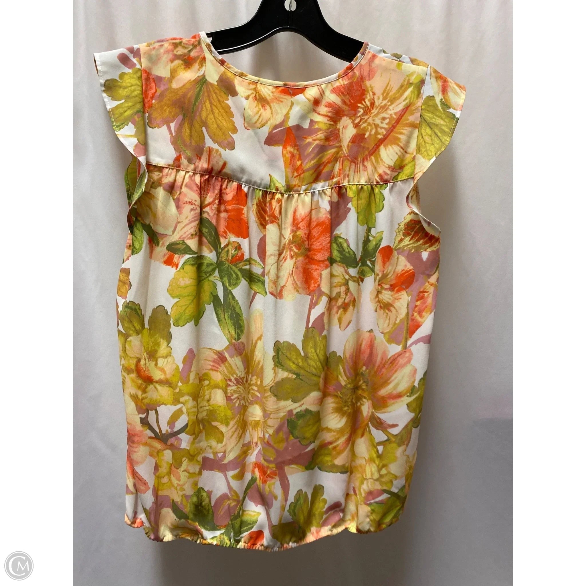 Top Short Sleeve By Soho Apparel In Yellow, Size: S