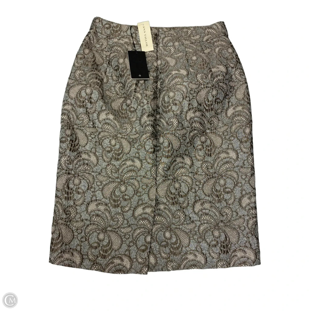 Skirt Mini & Short By Ann Taylor In Silver, Size: 2