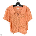 Blouse Short Sleeve By Pilcro In Peach, Size: L