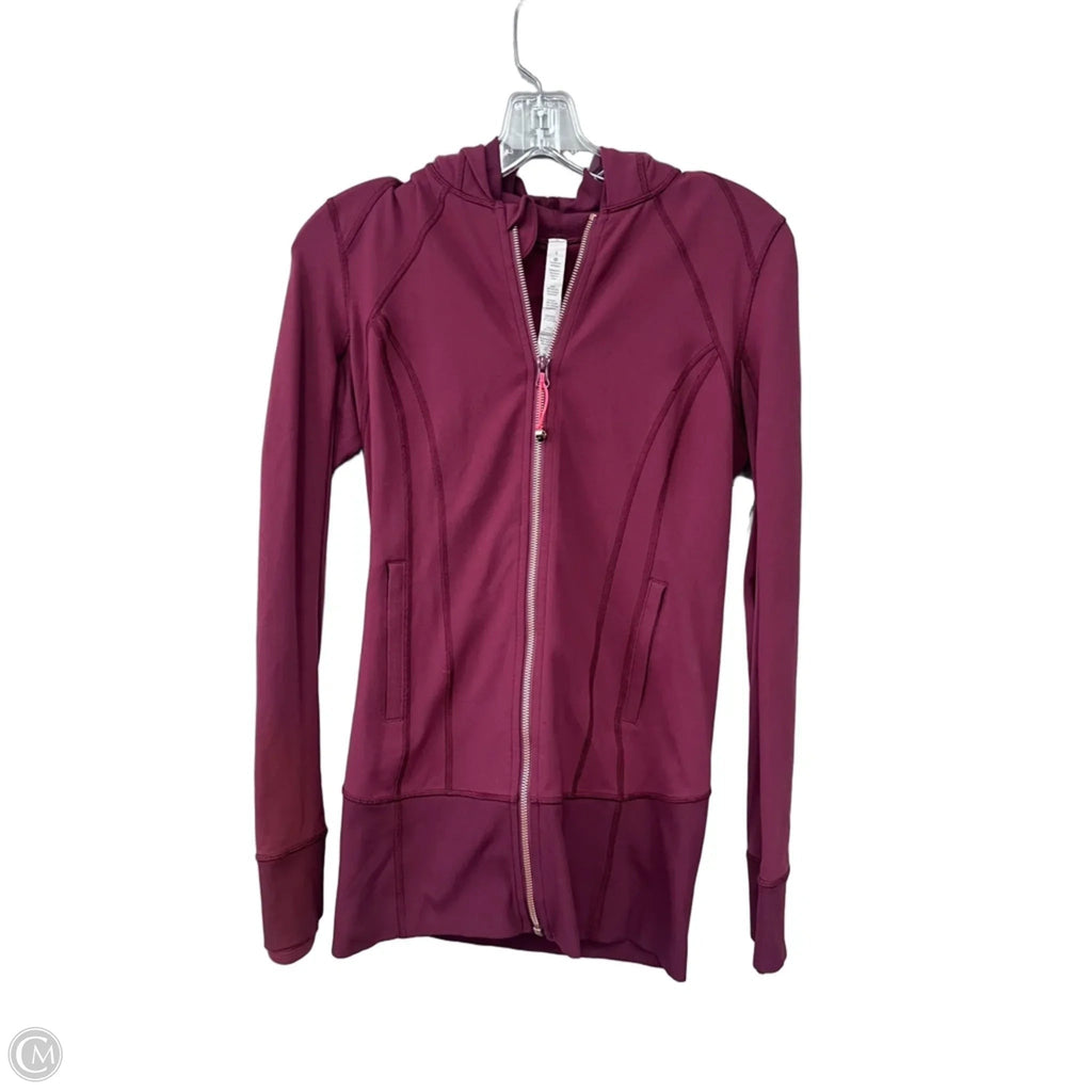 Athletic Jacket By Lululemon In Maroon, Size: 6