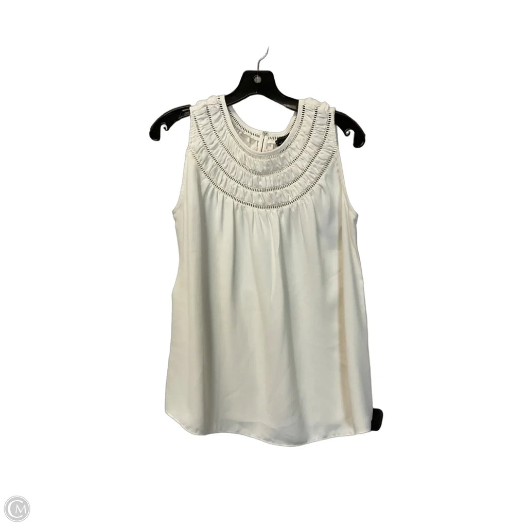 Top Sleeveless By Ann Taylor In Cream, Size: S