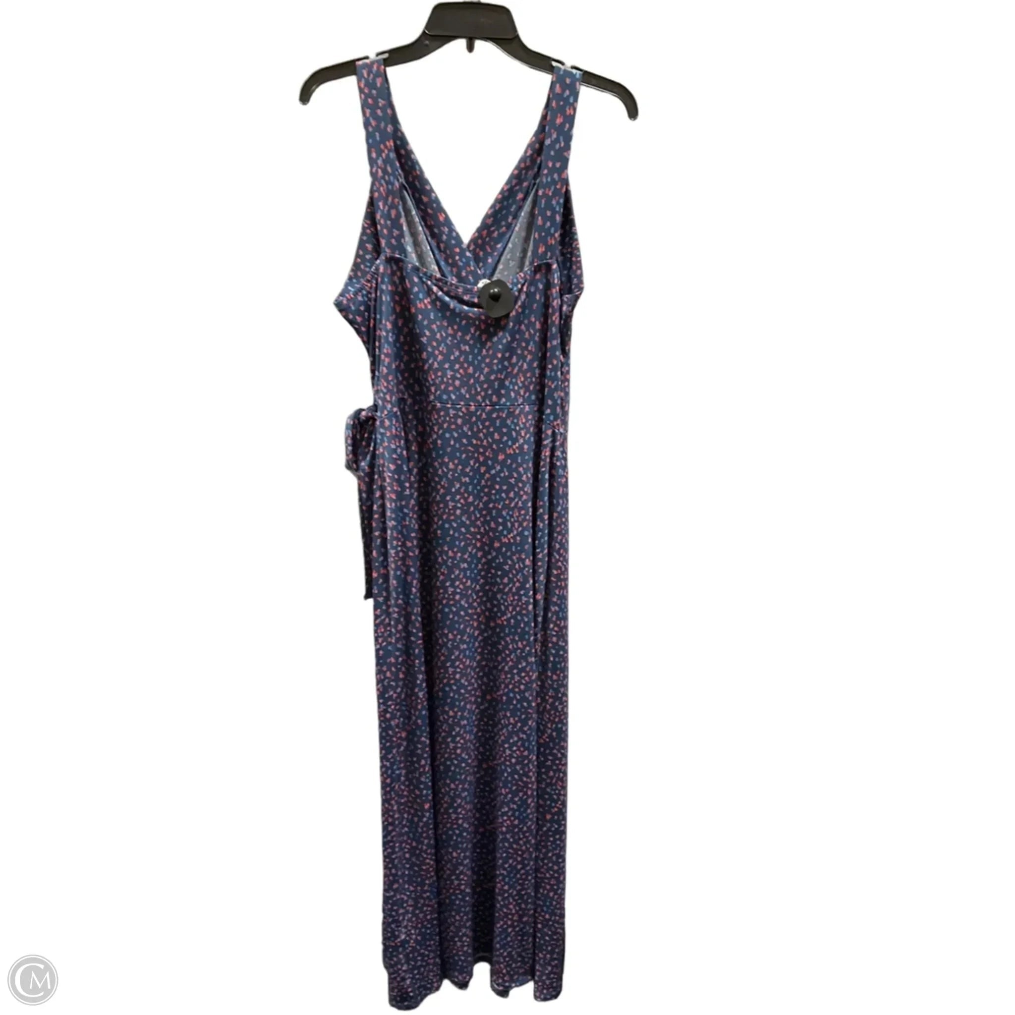 Dress Casual Maxi By 41 Hawthorn In Blue & Red, Size: Xxl