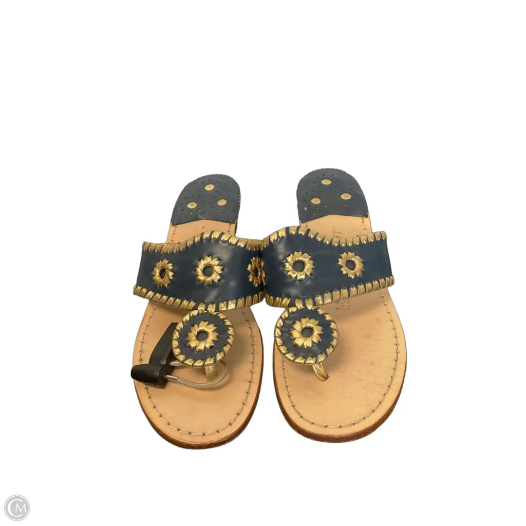 Sandals Heels Wedge By Jack Rogers In Navy, Size: 5