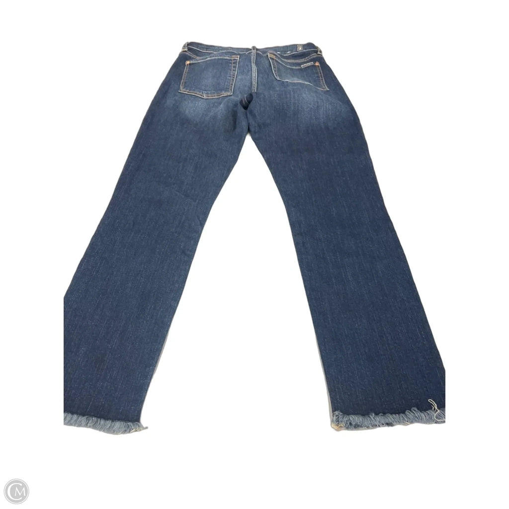 Jeans Straight By 7 For All Mankind In Blue Denim, Size: 8