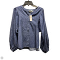 Top Long Sleeve By Loft In Blue Denim, Size: S