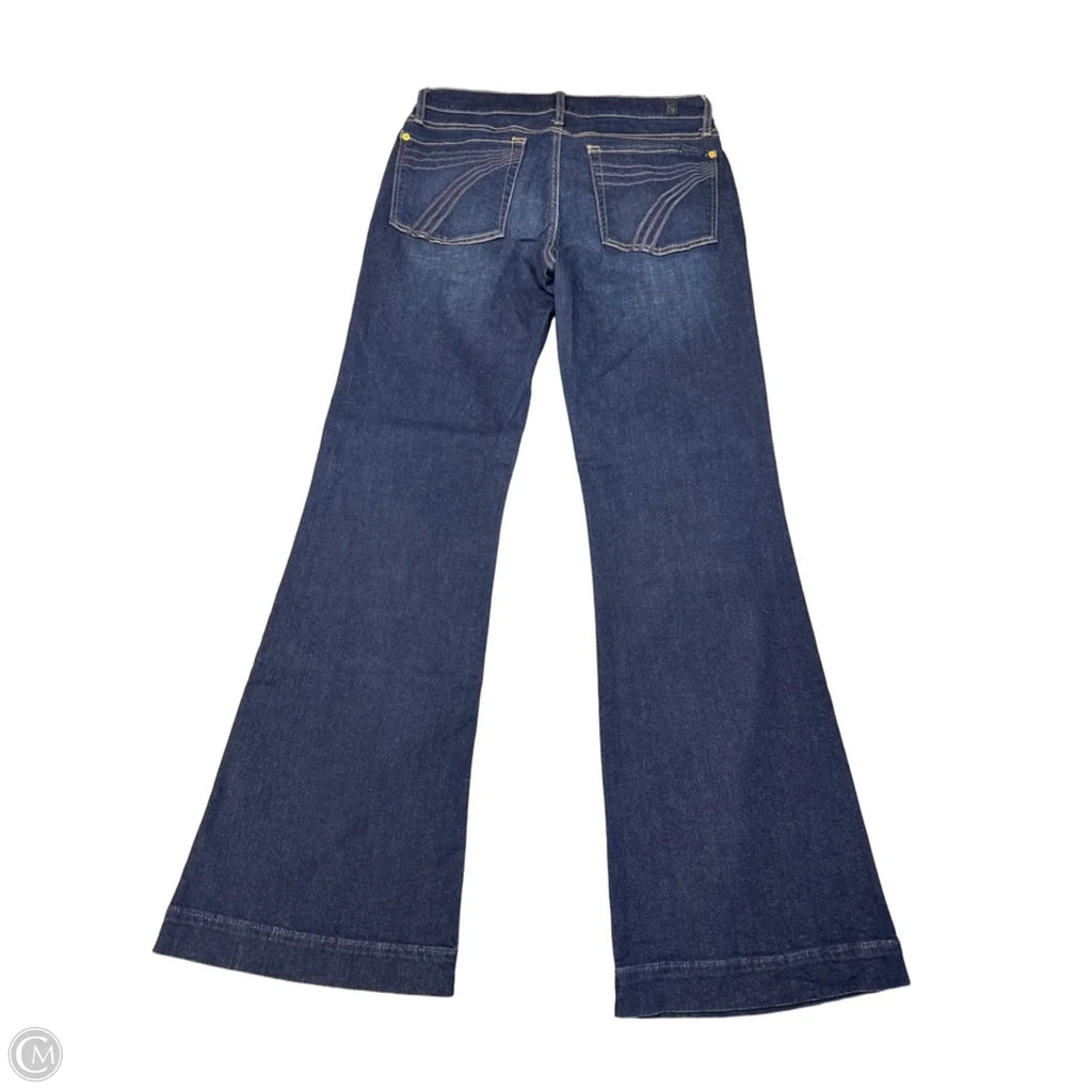 Jeans Flared By 7 For All Mankind In Blue Denim, Size: 10