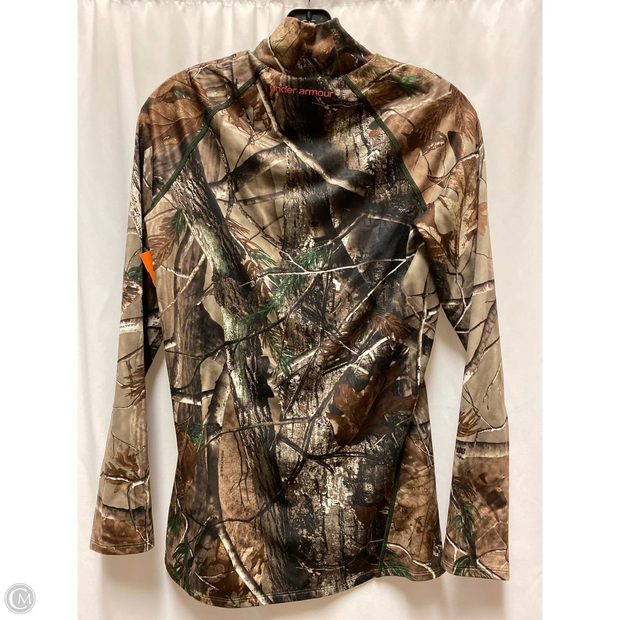 Top Long Sleeve By Under Armour In Camouflage Print, Size: L
