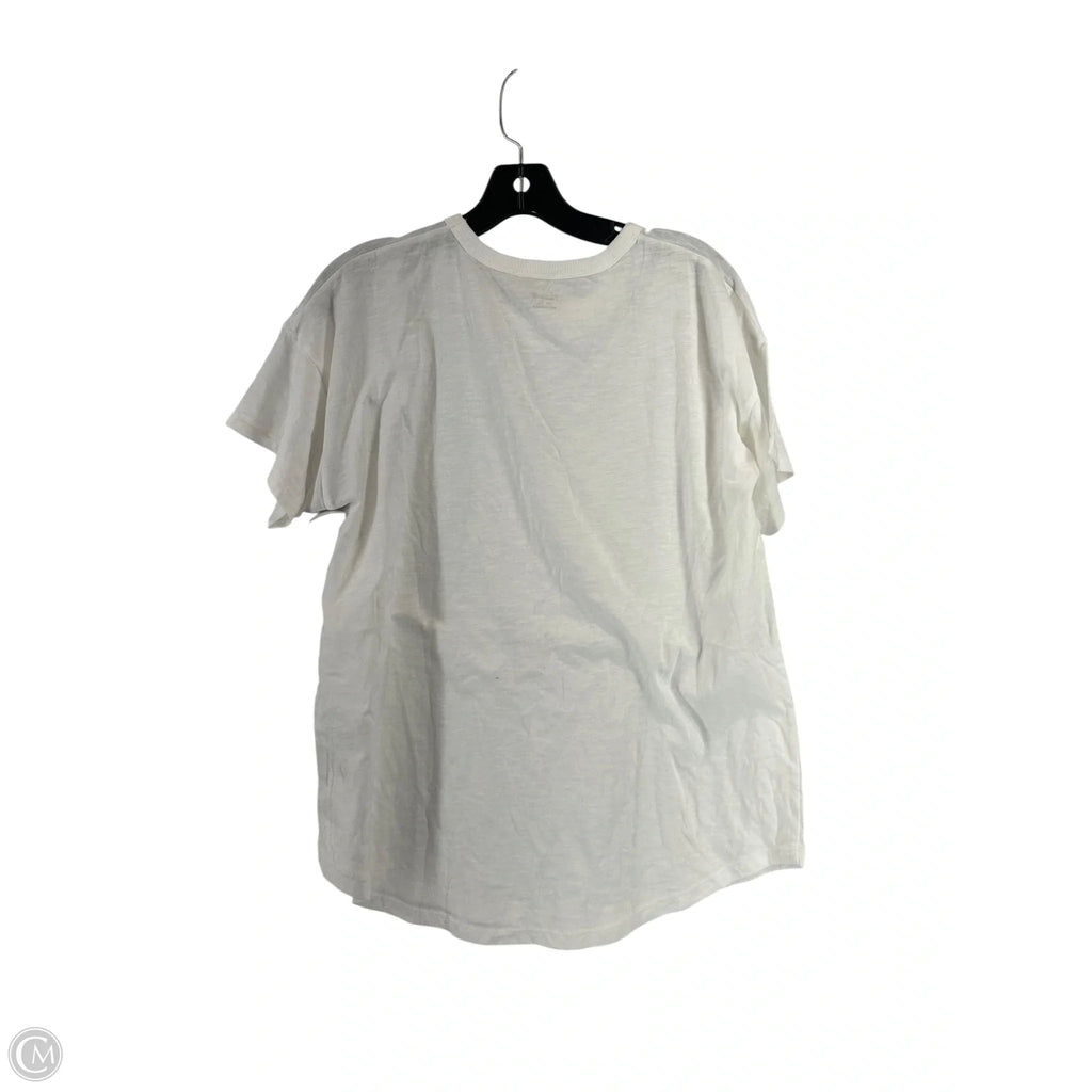Top Short Sleeve By Madewell In White, Size: Xl