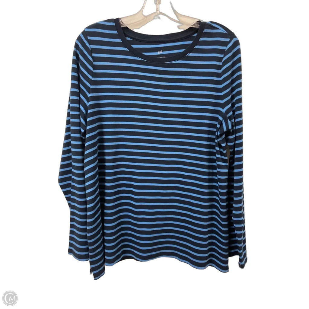 Top Long Sleeve By J. Jill In Striped Pattern, Size: L