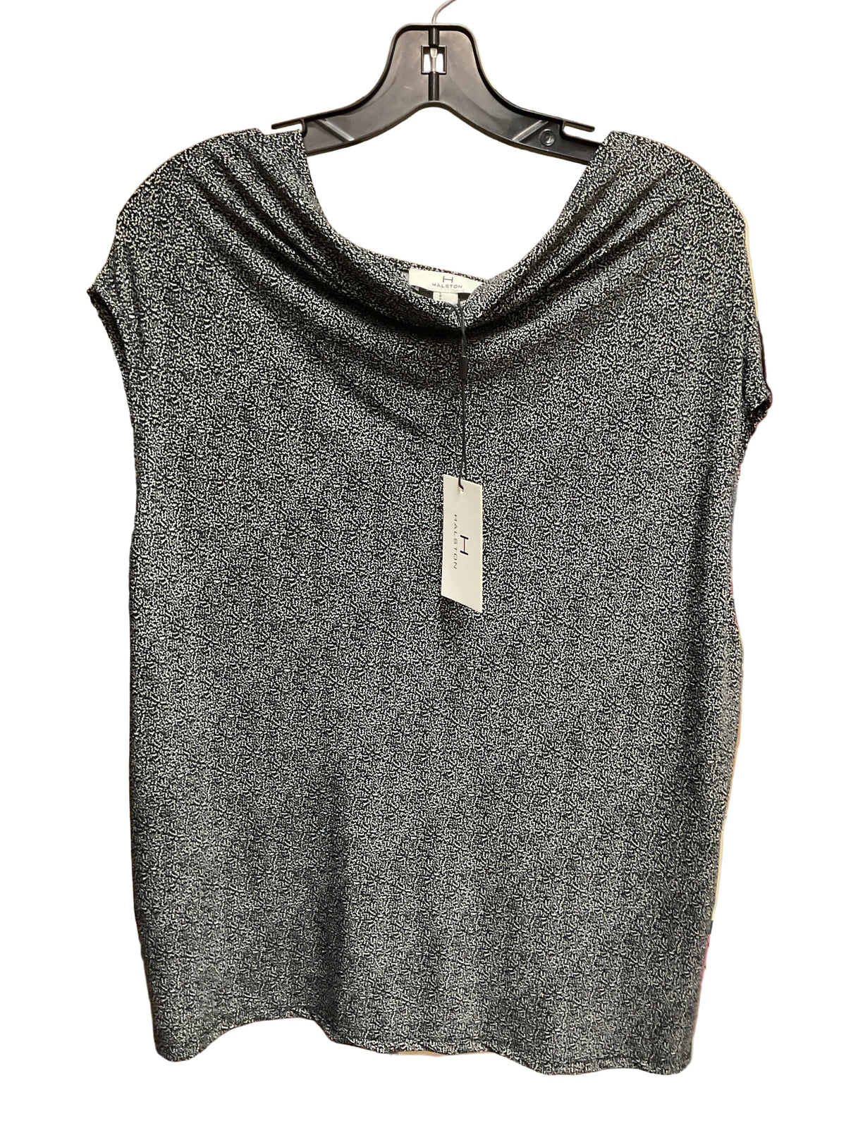 Blouse Designer By Halston In Black & White, Size:L