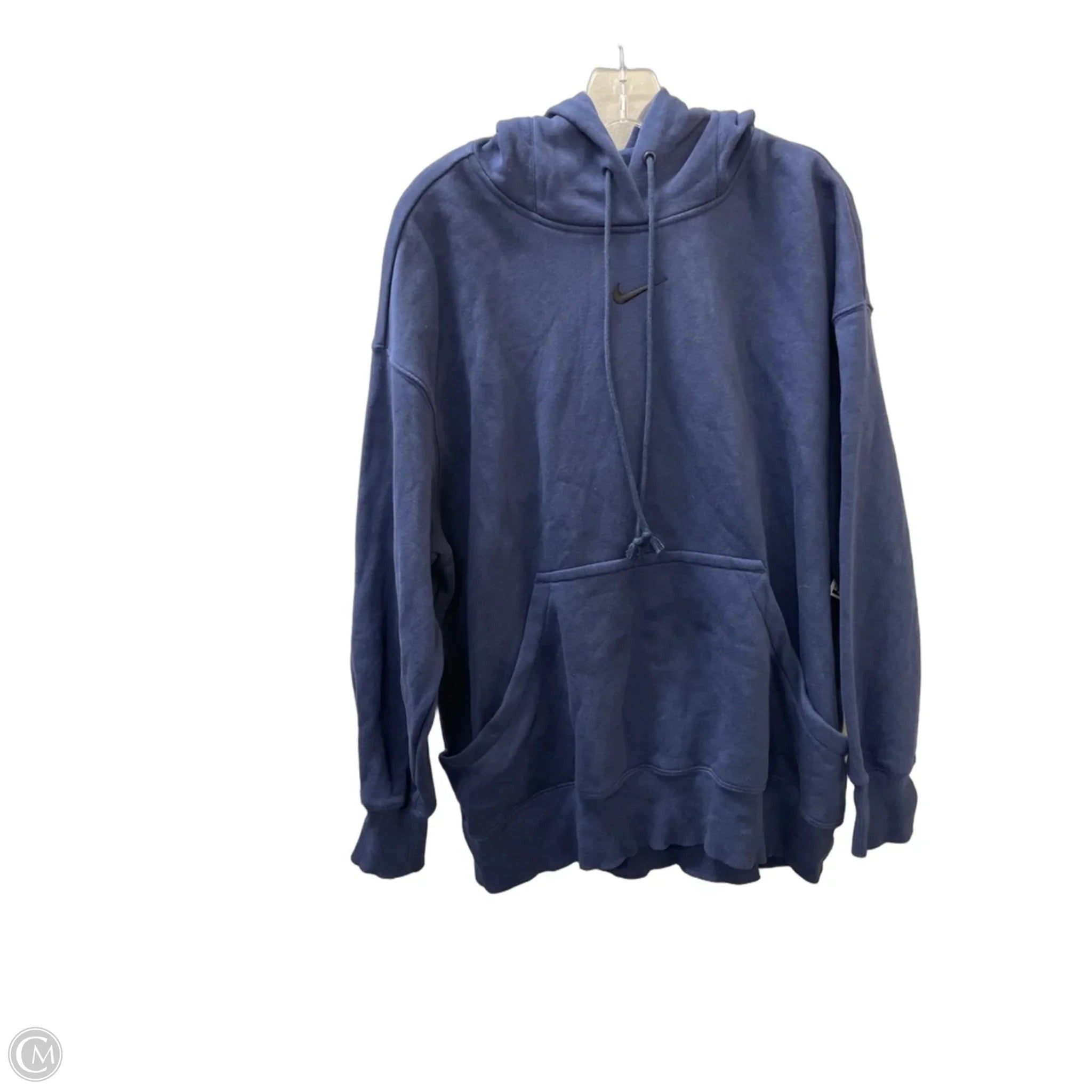 Athletic Sweatshirt Hoodie By Nike Apparel In Blue, Size: L