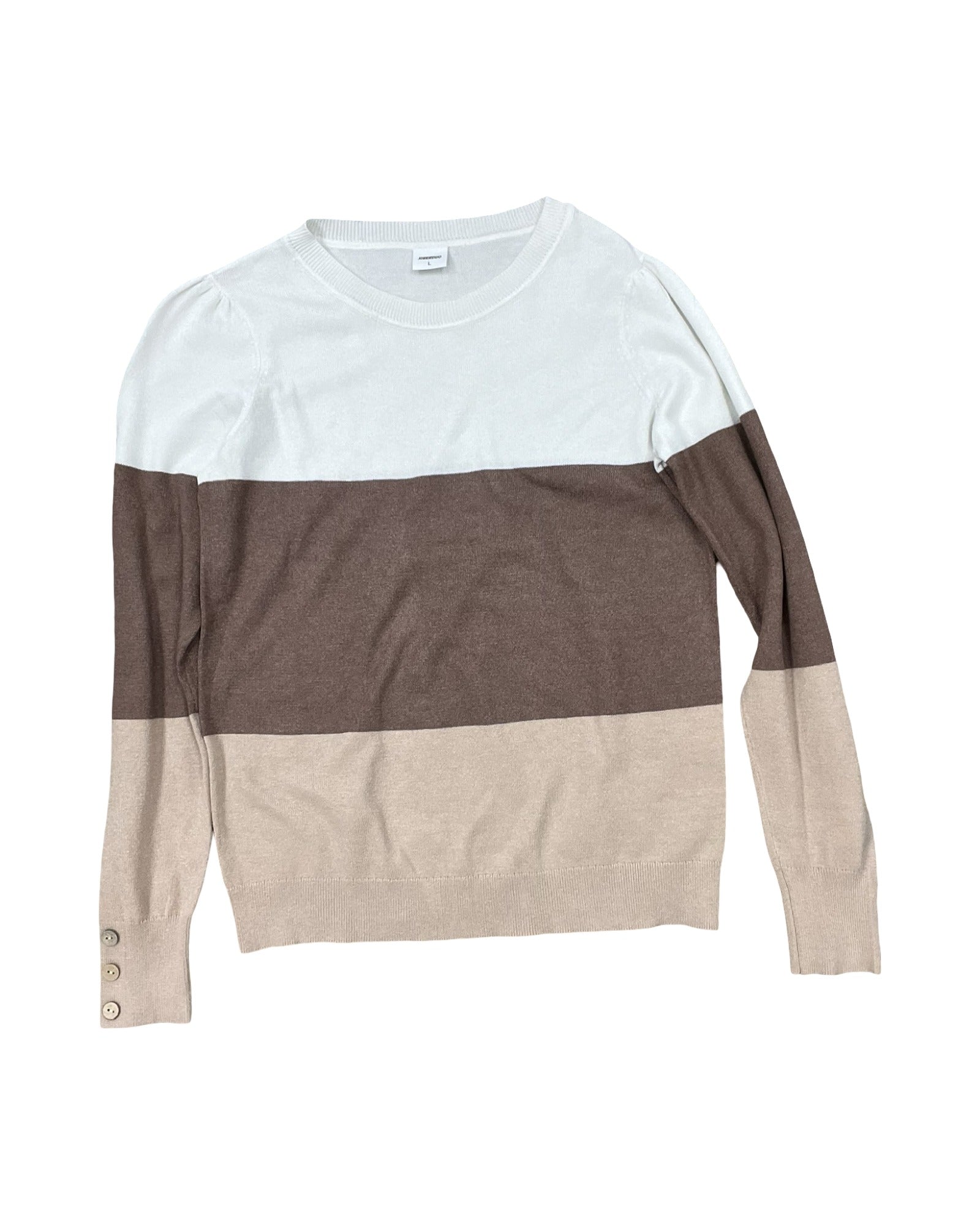 Sweater By Xieerduo In Brown & White, Size:L