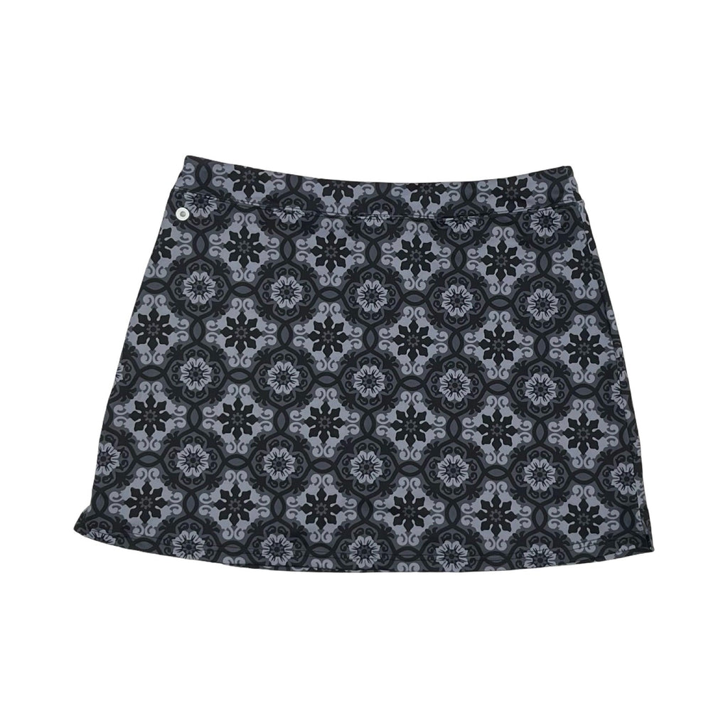 Athletic Skort By Ekouaer In Black & Grey, Size:Xxl