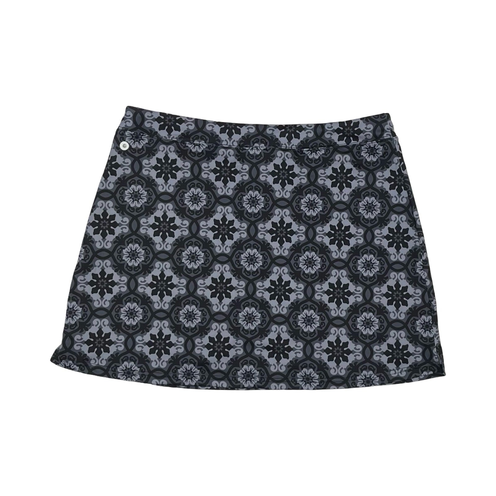 Athletic Skort By Ekouaer In Black & Grey, Size:Xxl