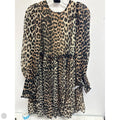 Dress Casual Short By Ganni In Animal Print, Size: M