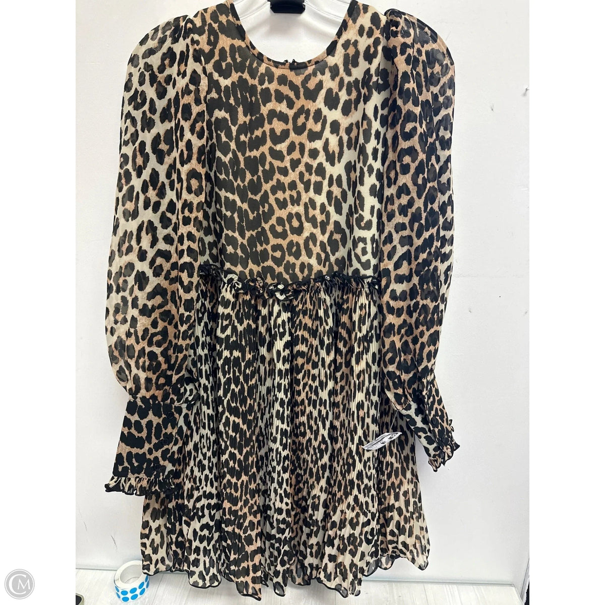 Dress Casual Short By Ganni In Animal Print, Size: M