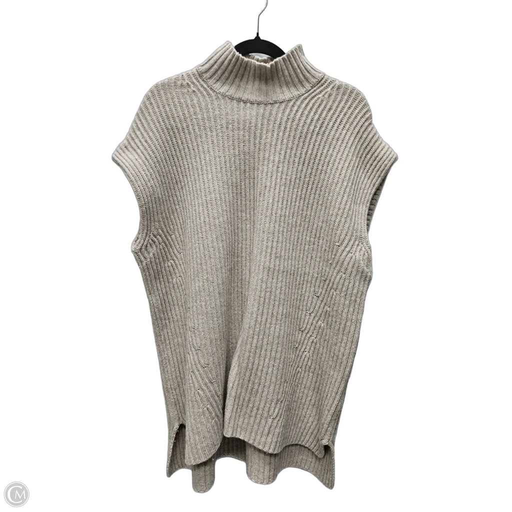 Sweater Short Sleeve By Ganni In Tan, Size: L