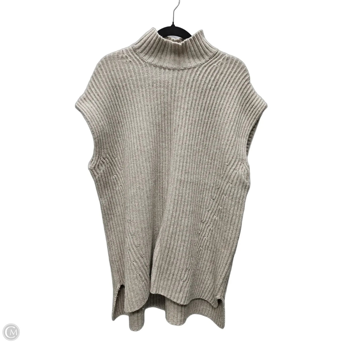 Sweater Short Sleeve By Ganni In Tan, Size: L