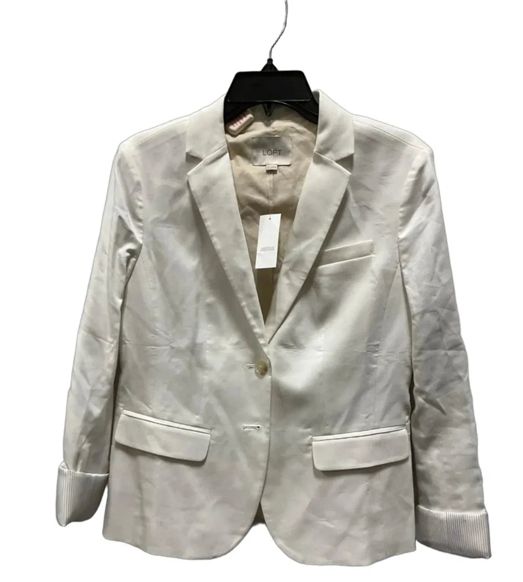 Blazer By Loft In Cream, Size: 4