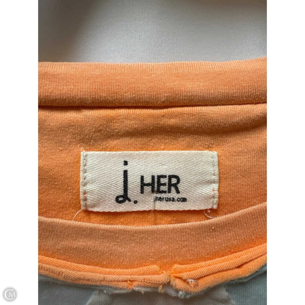 Top Short Sleeve By Clothes Mentor In Peach, Size: Xl