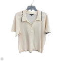 Top Short Sleeve By Adrianna Papell In Cream, Size: 1x