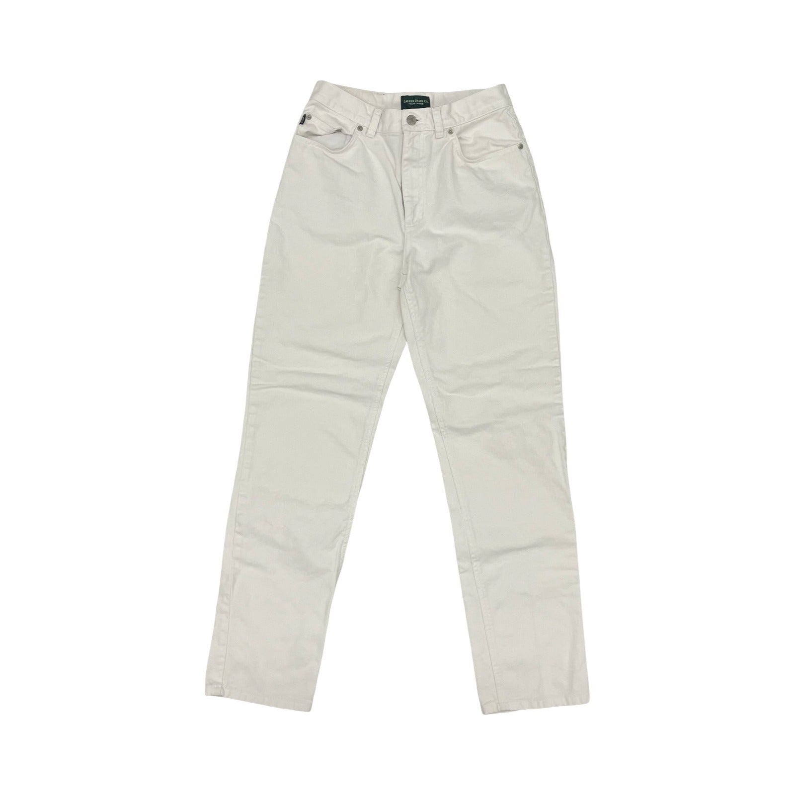 Jeans Straight By Lauren By Ralph Lauren In White Denim, Size:6