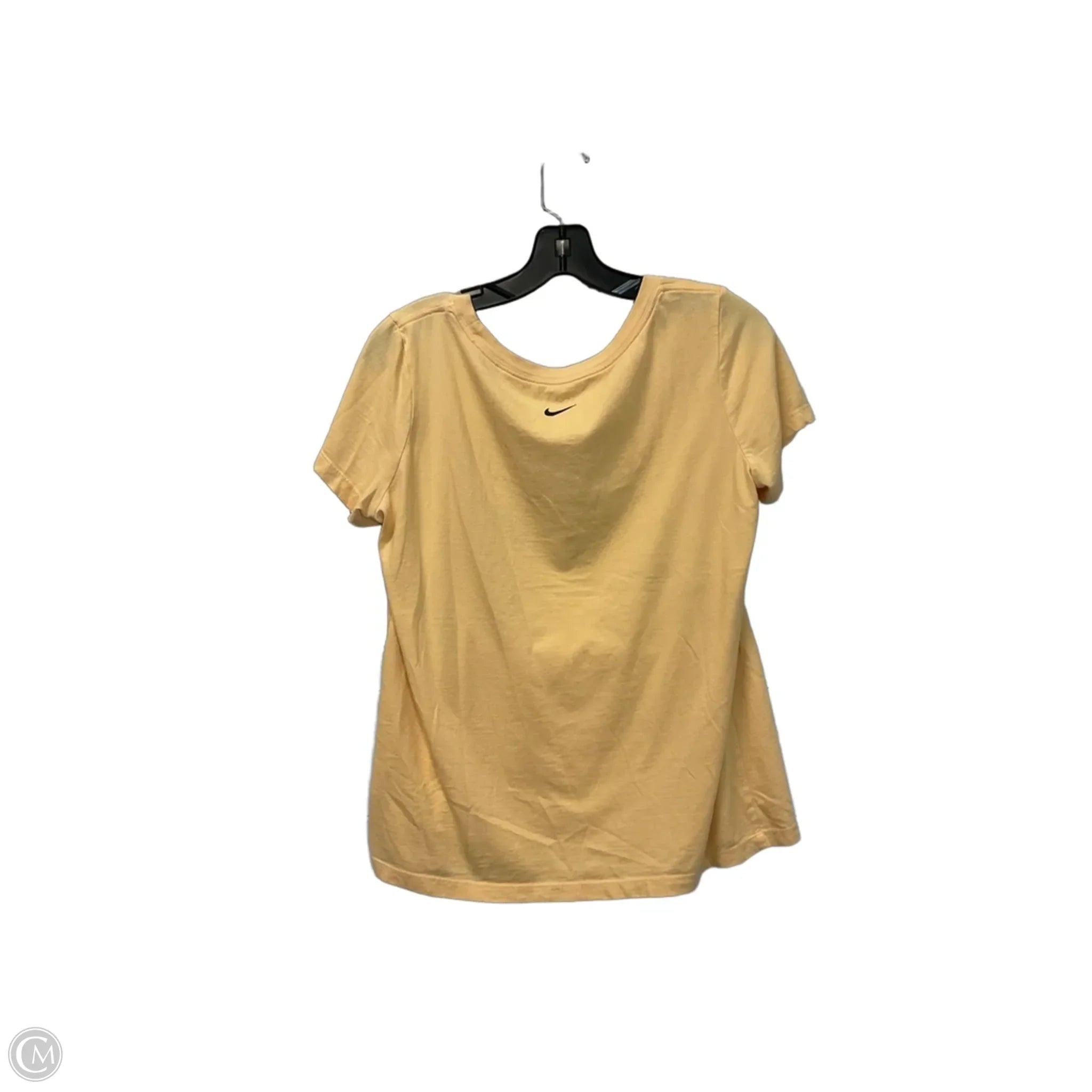Top Short Sleeve Basic By Nike Apparel In Yellow, Size: M