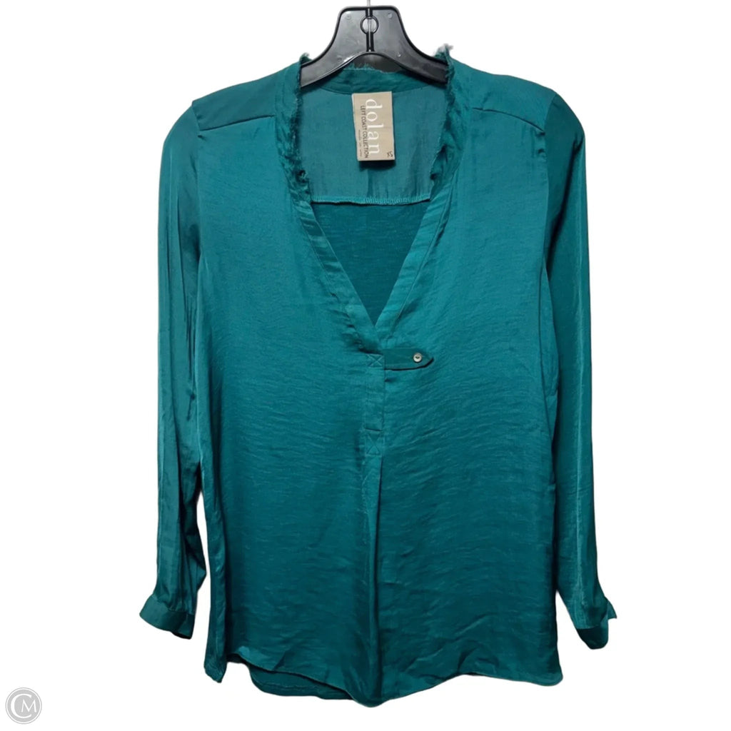 Top Long Sleeve By Dolan Left Coast In Teal, Size: Xs