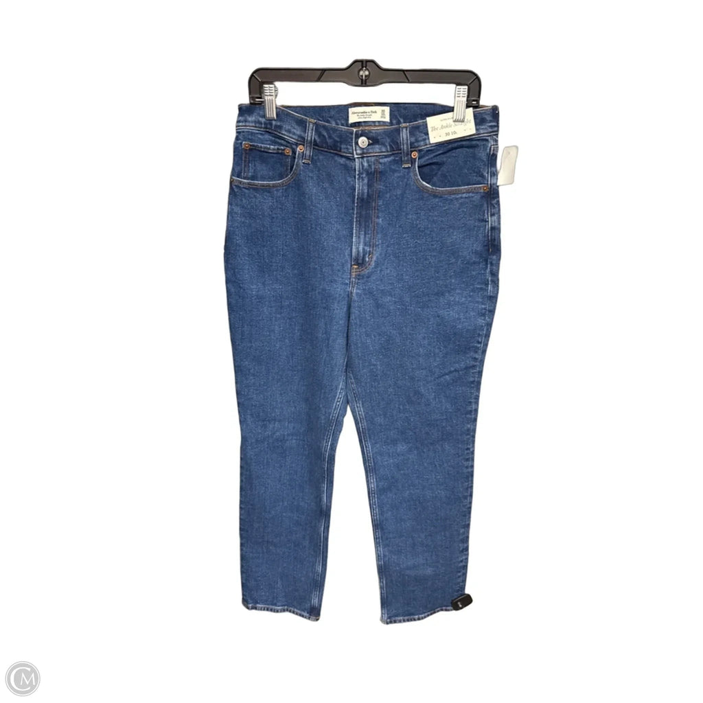 Jeans Straight By Abercrombie And Fitch In Blue Denim, Size: 10