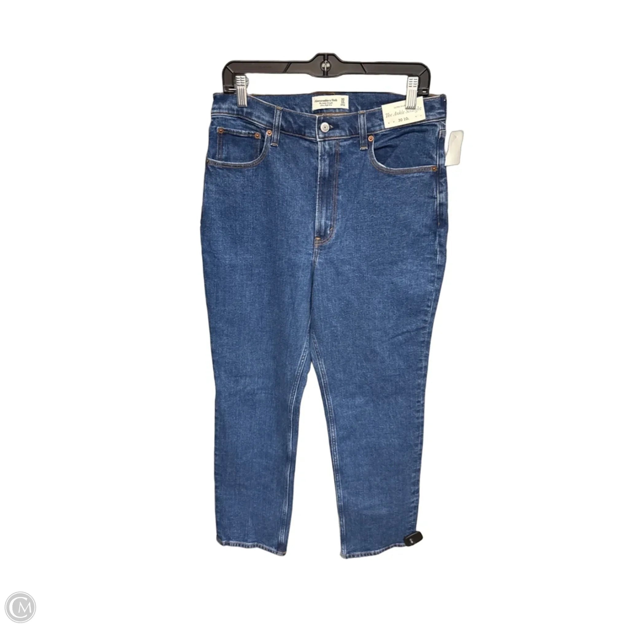 Jeans Straight By Abercrombie And Fitch In Blue Denim, Size: 10