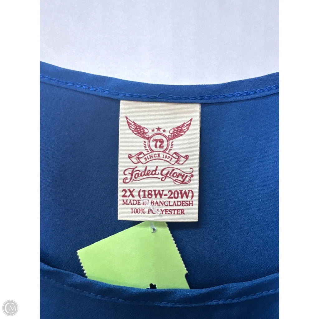 Tank Top By Faded Glory In Blue, Size: 2x