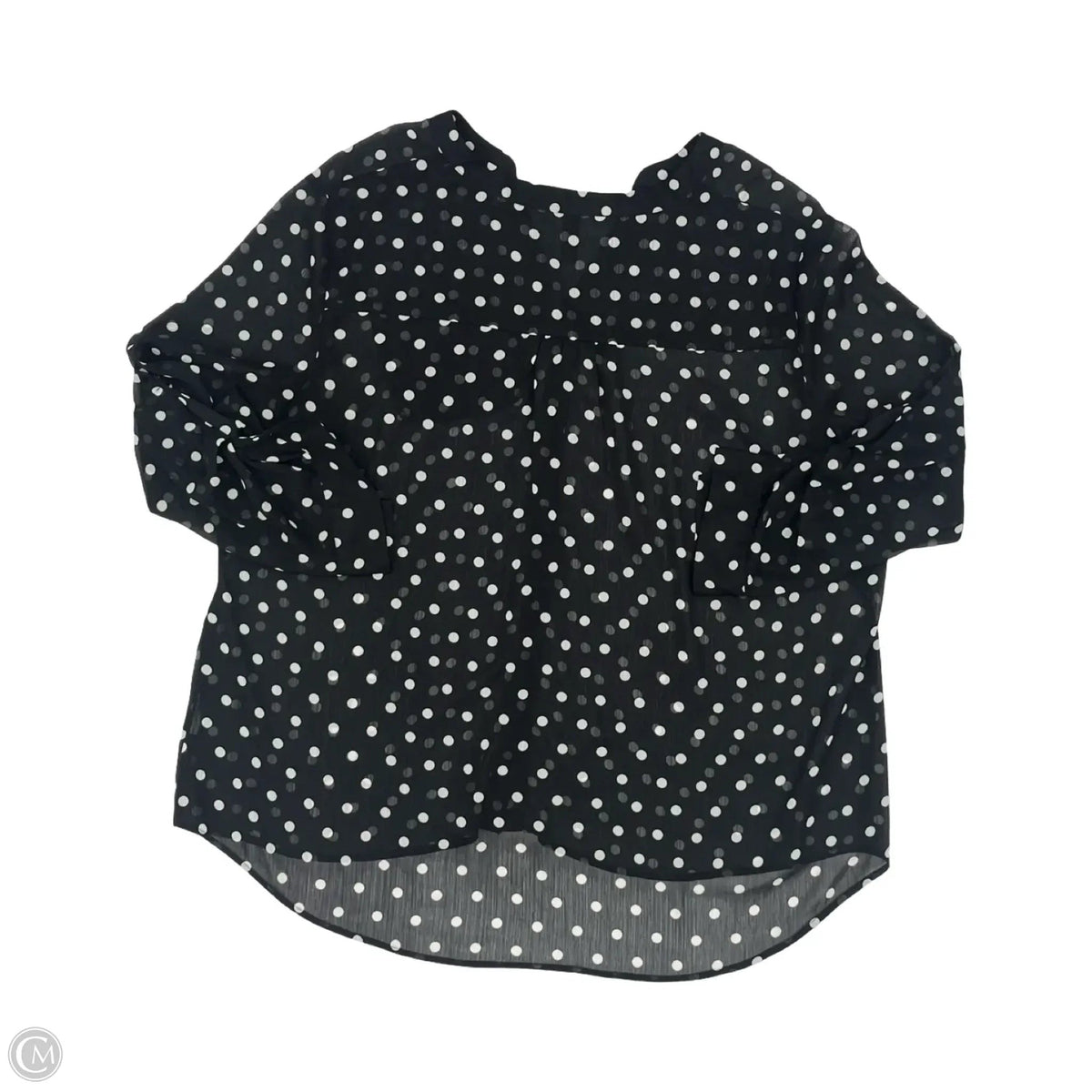 Blouse Long Sleeve By Kut In Black & White, Size: 2x